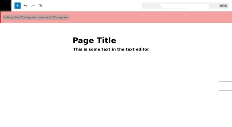 WordPress JSON Errors