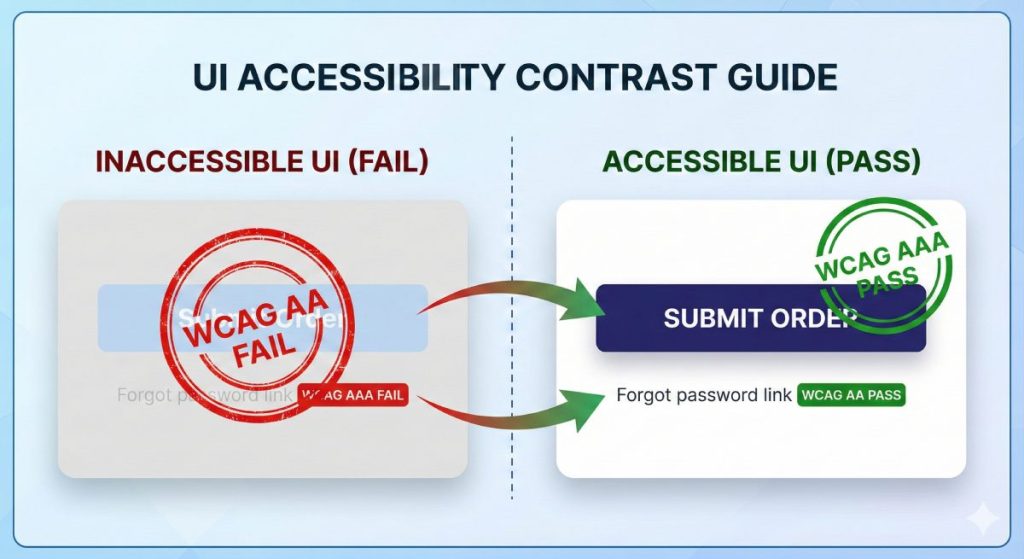 WCAG Color Contrast Requirements: A UI accessibility Contrast Guide